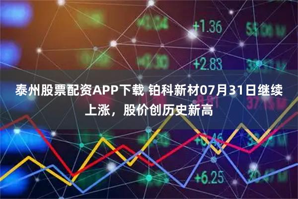泰州股票配资APP下载 铂科新材07月31日继续上涨，股价创历史新高
