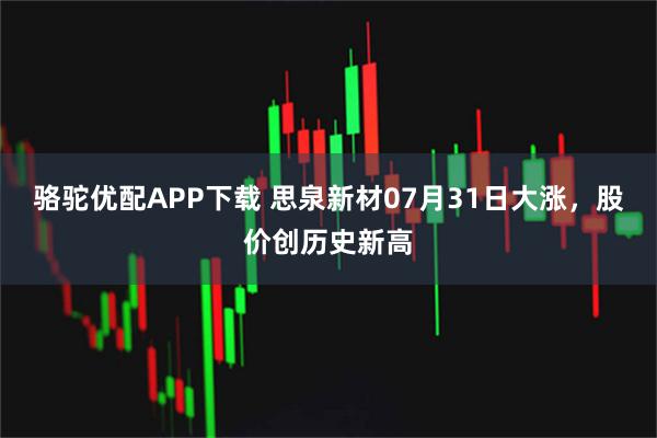 骆驼优配APP下载 思泉新材07月31日大涨,股价创历史新高